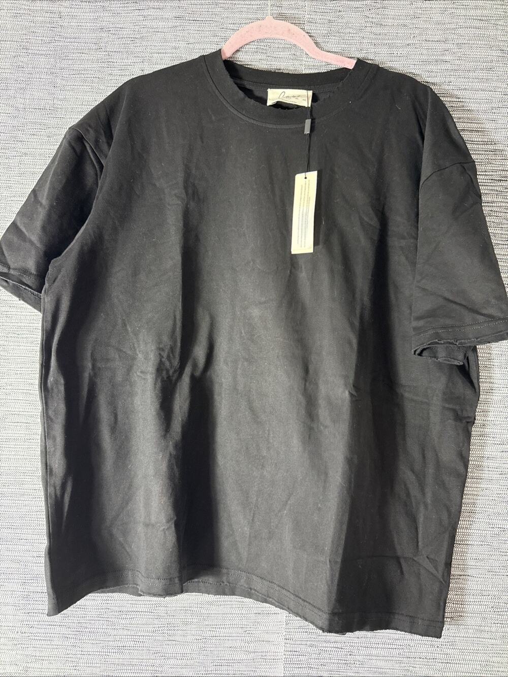 Men's Caye Collection Cama Oversized T-shirt Tee, Black, Large